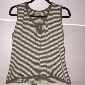 Striped Green Women's Shirt